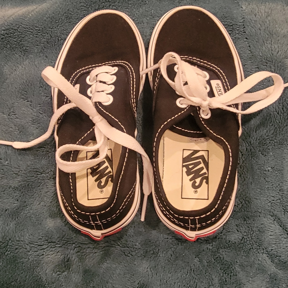 Vans Black and White Kids' Classic Sneakers